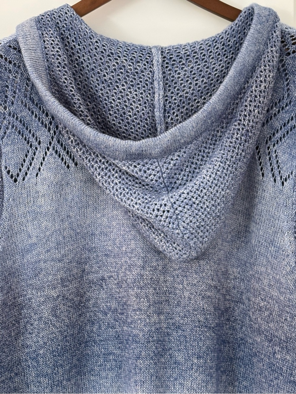 Torrid Indigo Space Dye Hooded Sweater Size 3X New Without Tags - Picture 8 of 12